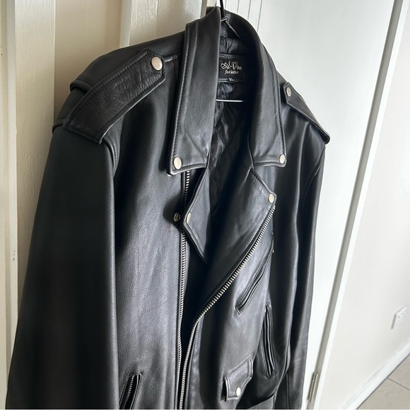 A-One Leather Biker Jacket XL - Picture 4 of 4